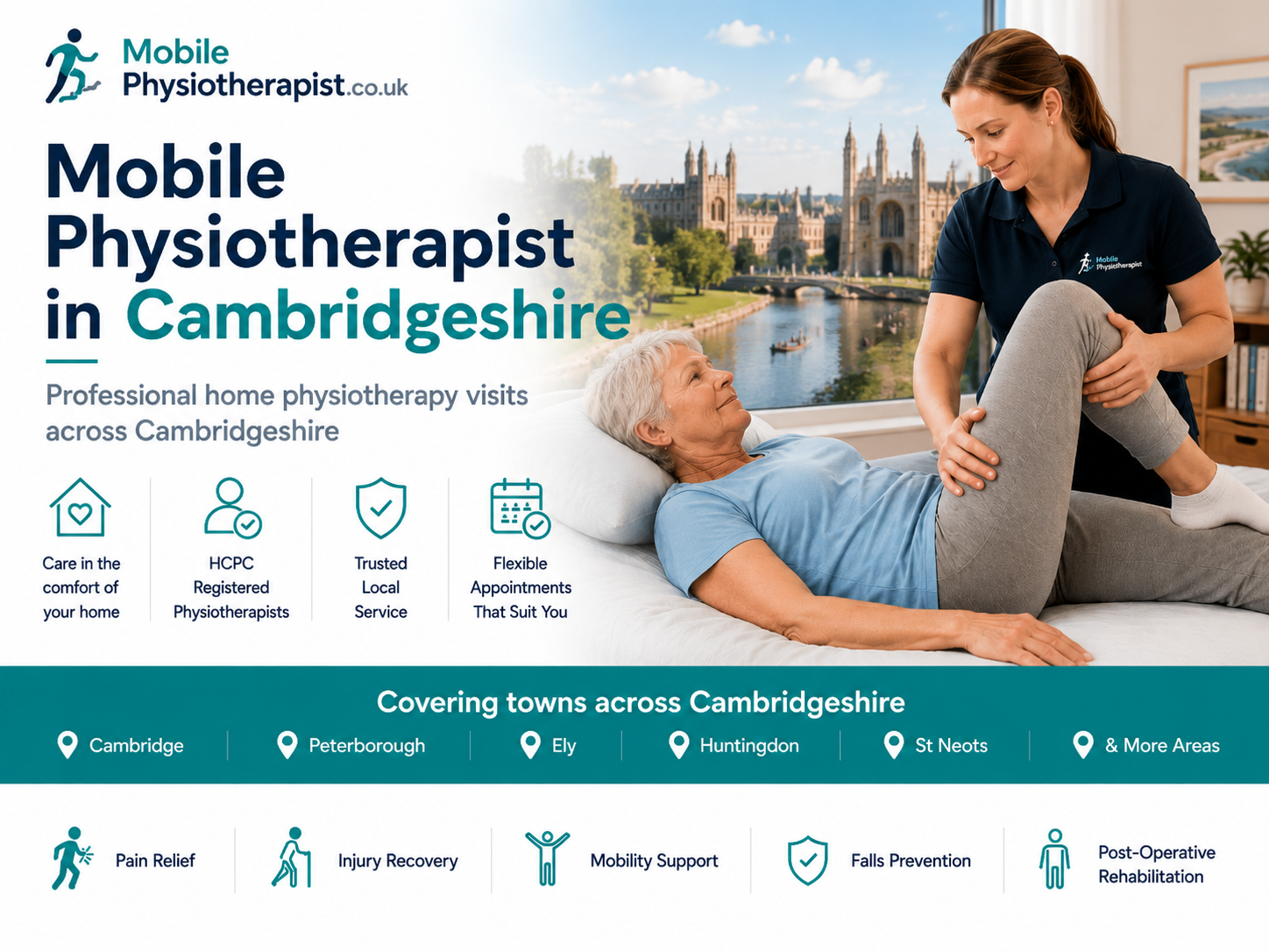 Home physiotherapy after hospital discharge in Cambridgeshire