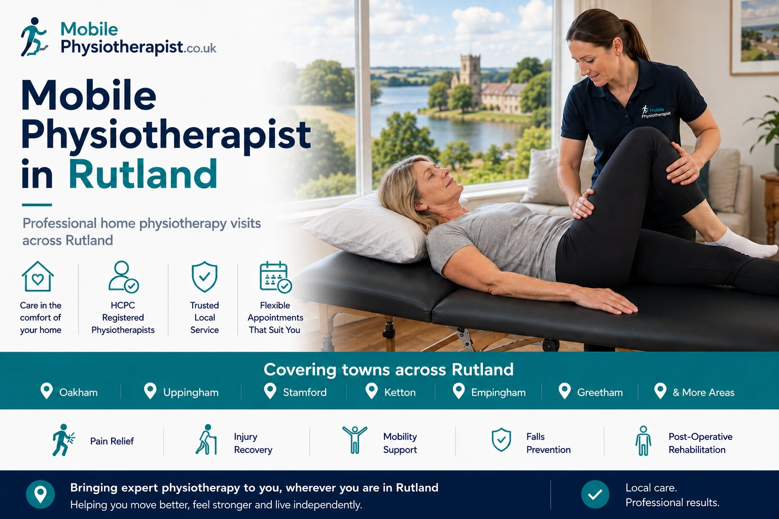 Home physiotherapy visits across Rutland with Monica Contractor