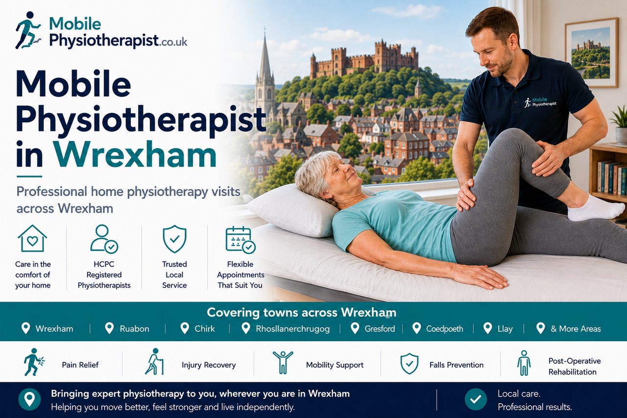 Mobile physiotherapist providing home physiotherapy visits across Wrexham
