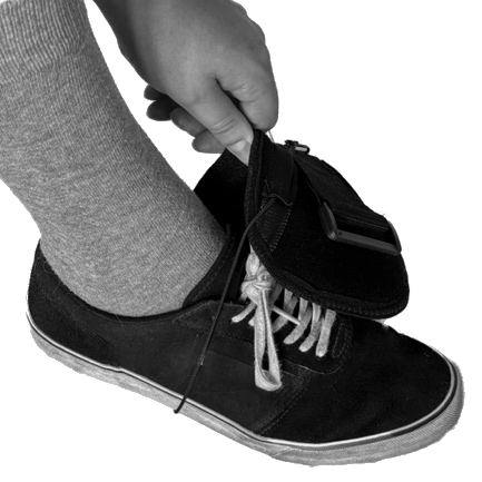 OrthoPed splint being removed from the foot