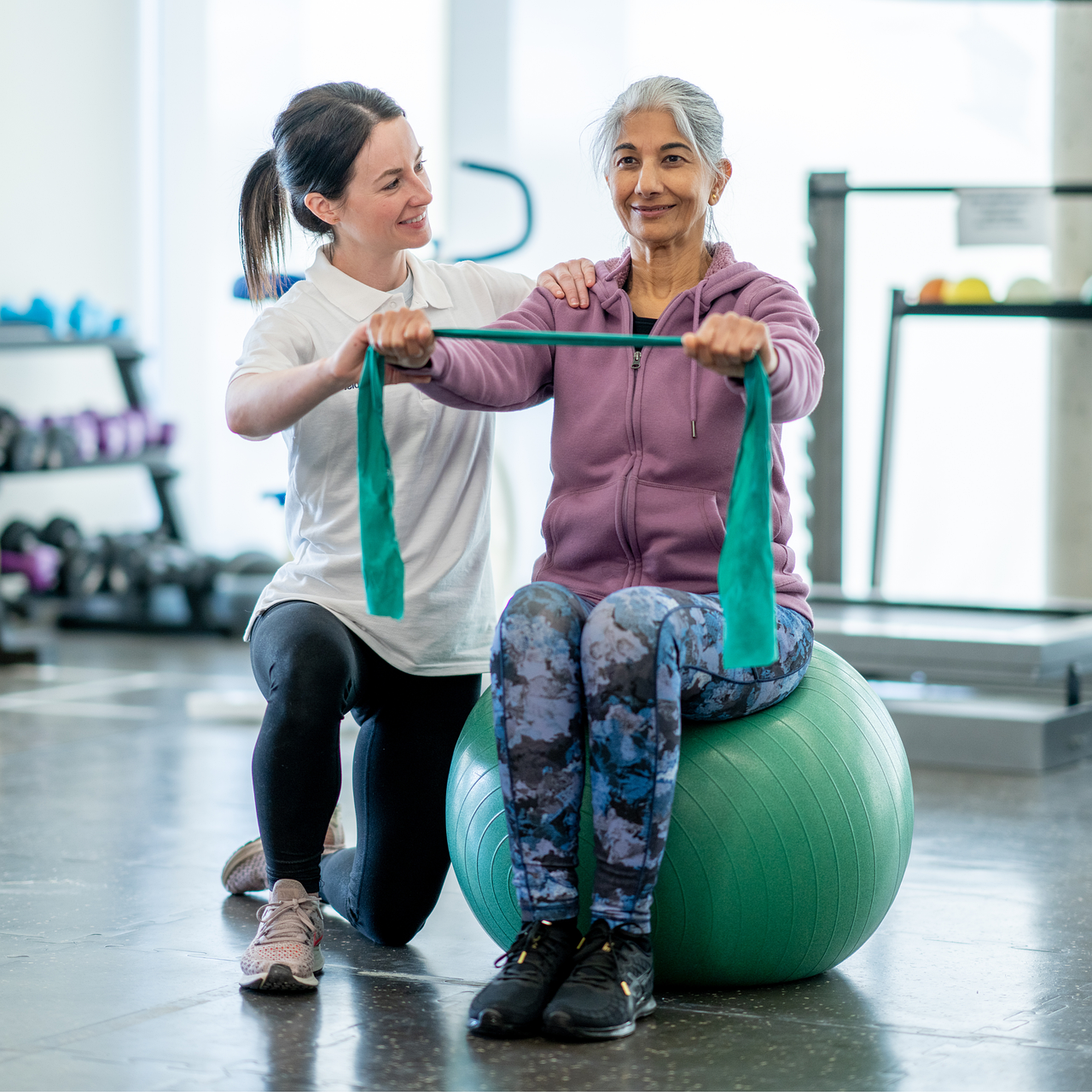 Respiratory physiotherapy and pacing at home
